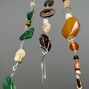 Suncatchers in Honey Colors, Tiger’s Eyes and translucent Soft Green.
